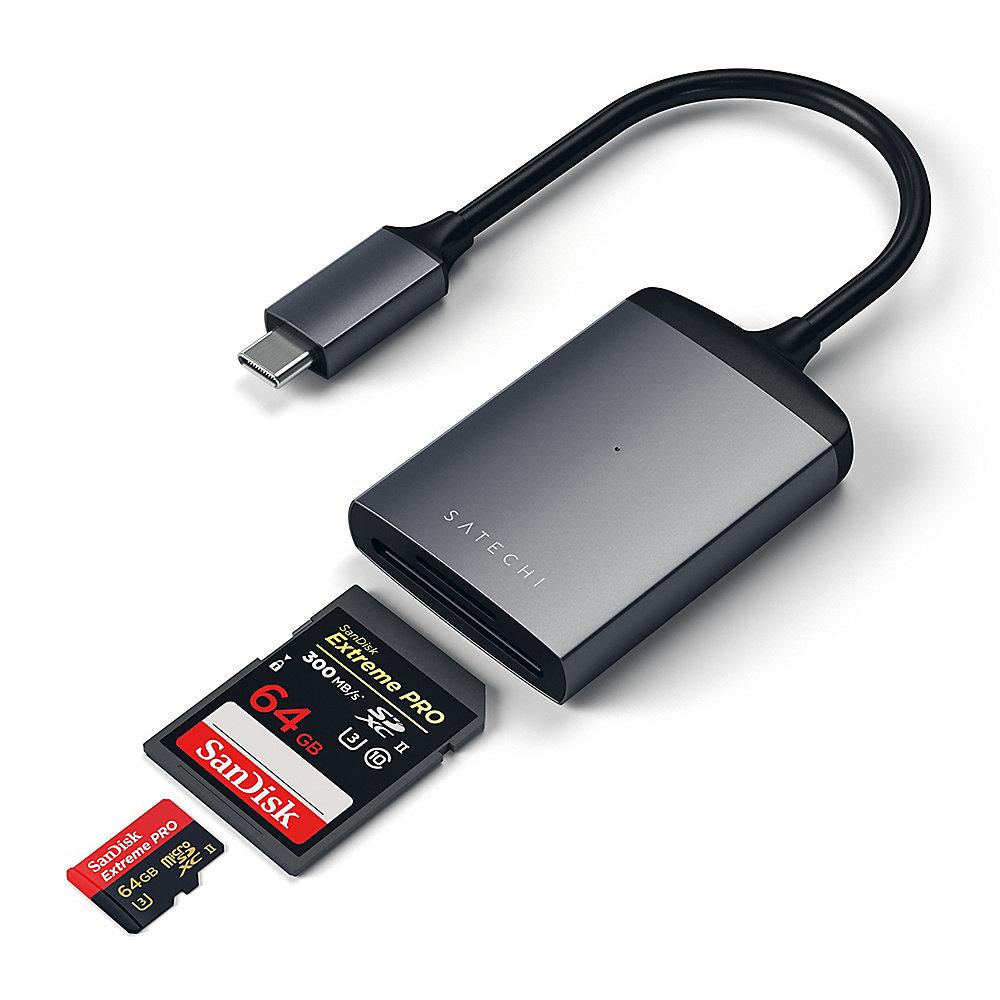 Satechi USB-C UHS-II Micro/SD Card Reader Space Gray