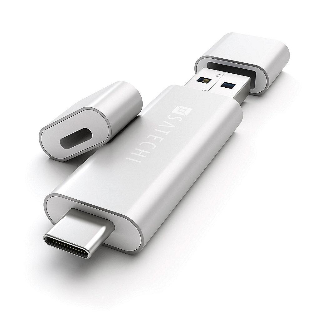 Satechi USB-C USB 3.0 und Micro/SD Card Reader Silber