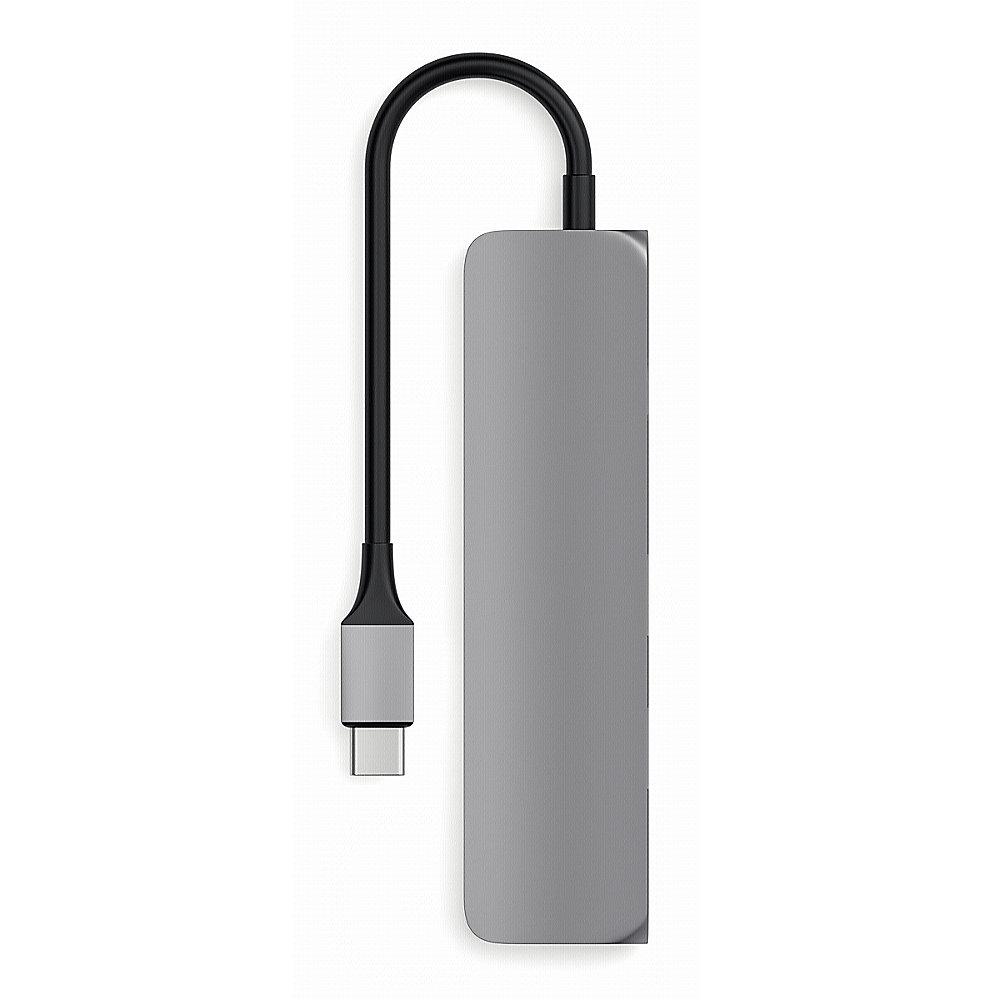 Satechi USB3.0 Typ C Stecker auf 1x HDMI 2x USB Typ A Hub Adapter space grau