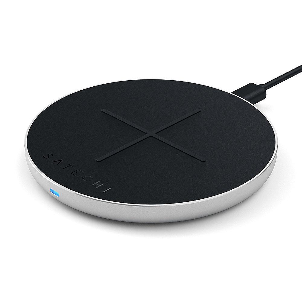 Satechi Wireless Fast-Charging Pad V2 Silber, Satechi, Wireless, Fast-Charging, Pad, V2, Silber