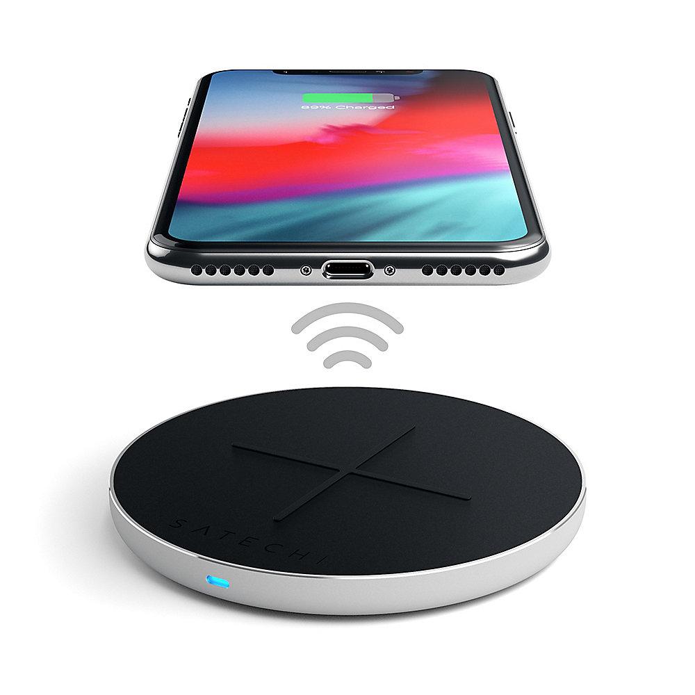 Satechi Wireless Fast-Charging Pad V2 Silber, Satechi, Wireless, Fast-Charging, Pad, V2, Silber