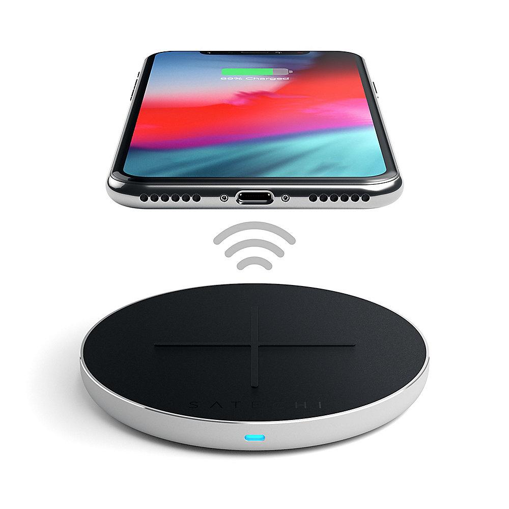 Satechi Wireless Fast-Charging Pad V2 Silber, Satechi, Wireless, Fast-Charging, Pad, V2, Silber