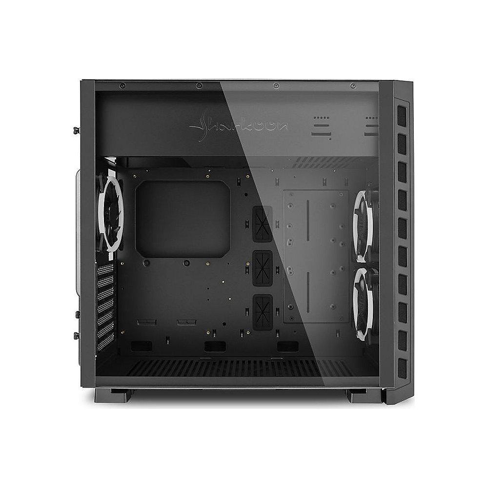 Sharkoon Night Shark RGB Midi-Tower ATX Gaming Gehäuse, RGB LED, Seitenfenster