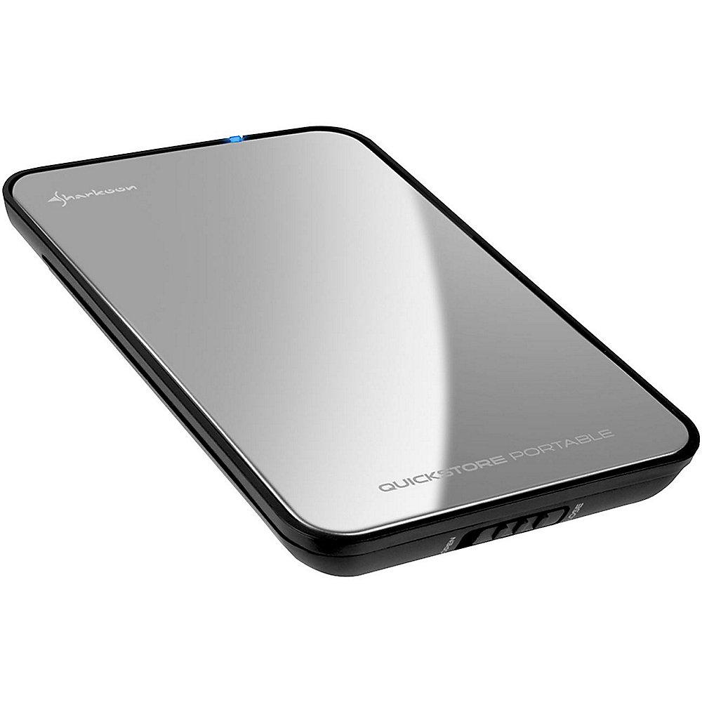 Sharkoon Quickstore Portable USB3.0 2.5 Zoll - Gehäuse verspiegelt, Sharkoon, Quickstore, Portable, USB3.0, 2.5, Zoll, Gehäuse, verspiegelt