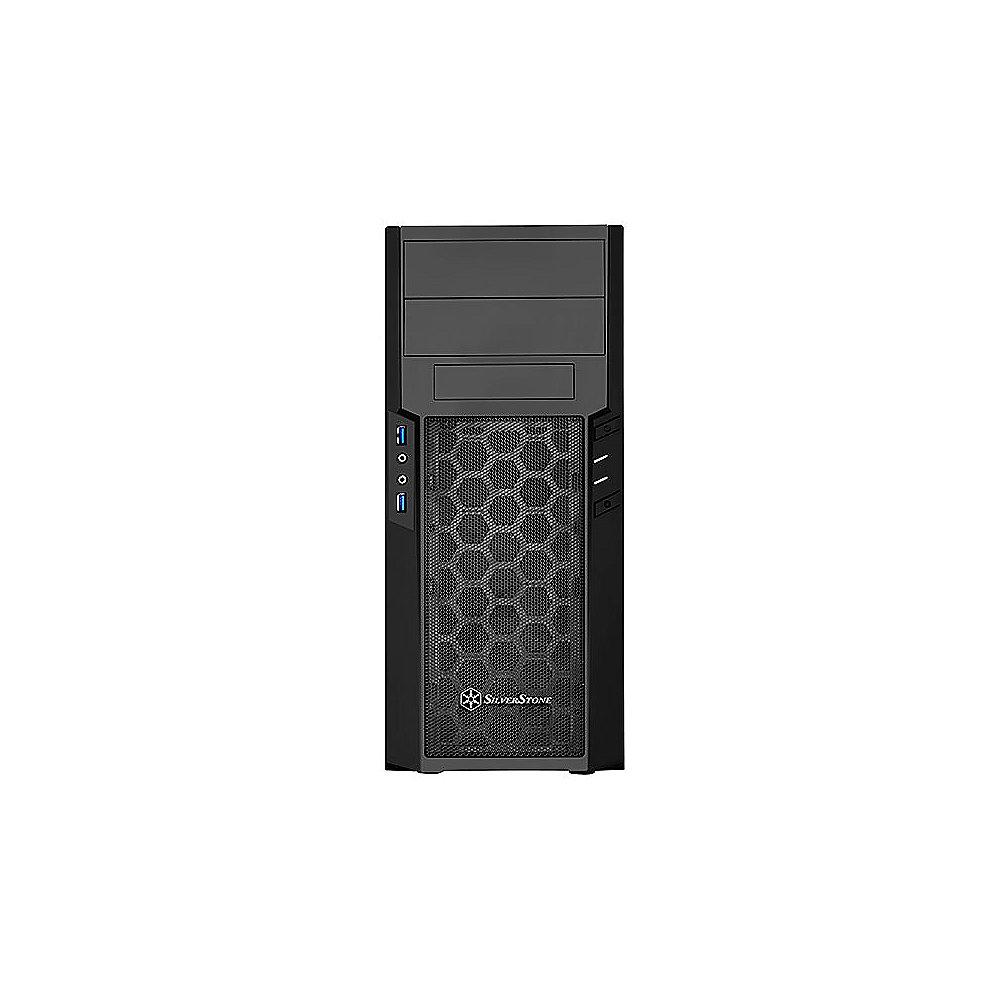 SilverStone Precision Series PS13B Midi Tower ATX Gehäuse in schwarz