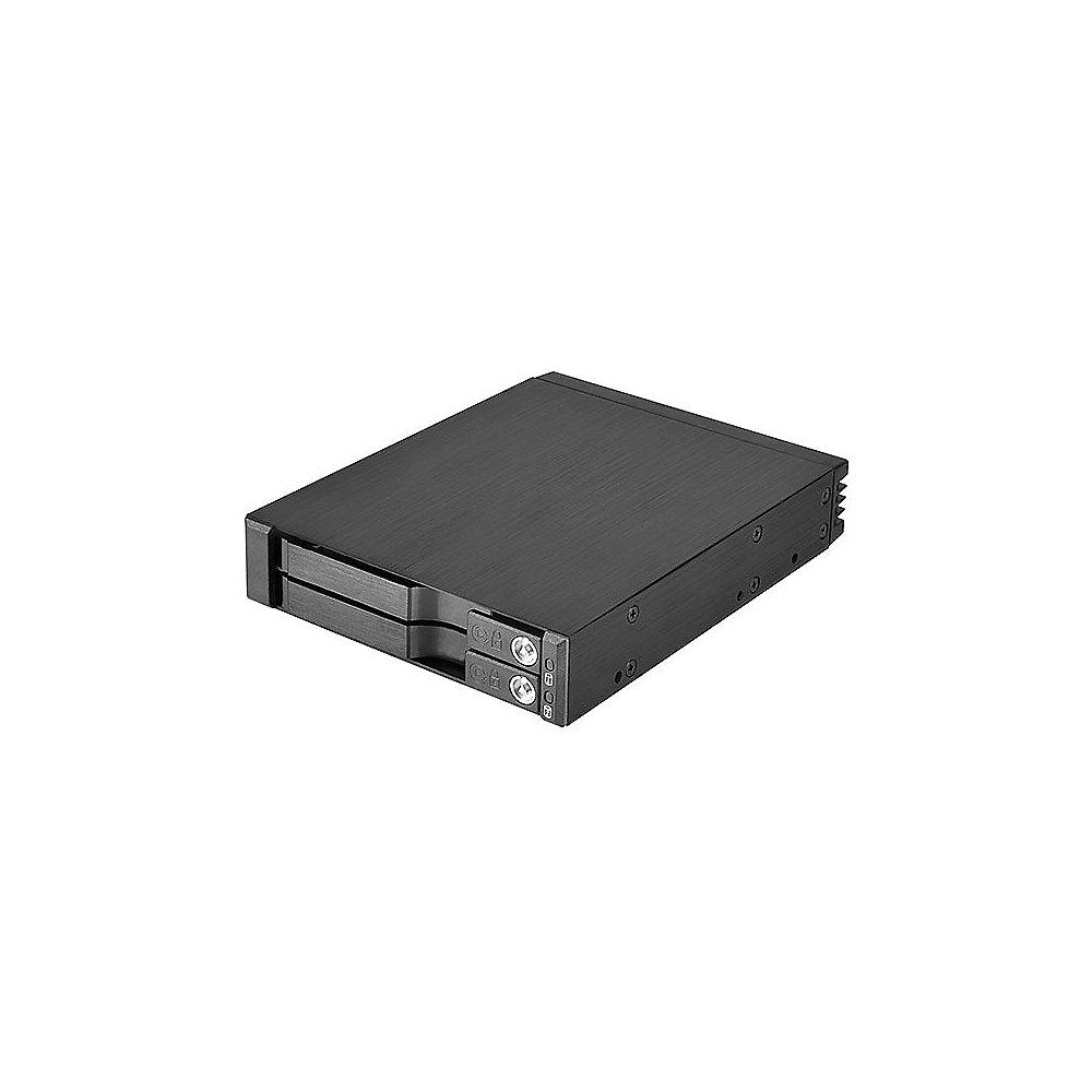 SilverStone SST-FS202B 3.5 Zoll Einbauschacht für 2x 2,5 Zoll Festplatten/SSD