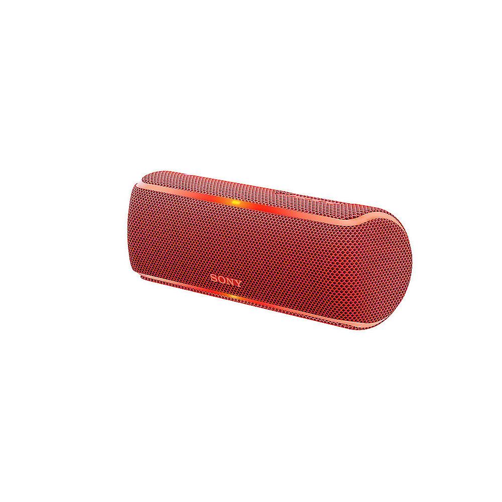 Sony SRS-XB21 tragbarer Lautsprecher (wasserabweisend, NFC, Bluetooth) rot