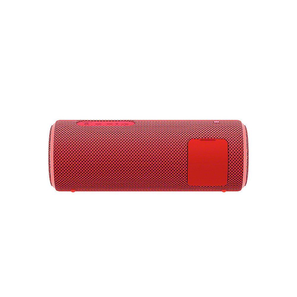 Sony SRS-XB21 tragbarer Lautsprecher (wasserabweisend, NFC, Bluetooth) rot