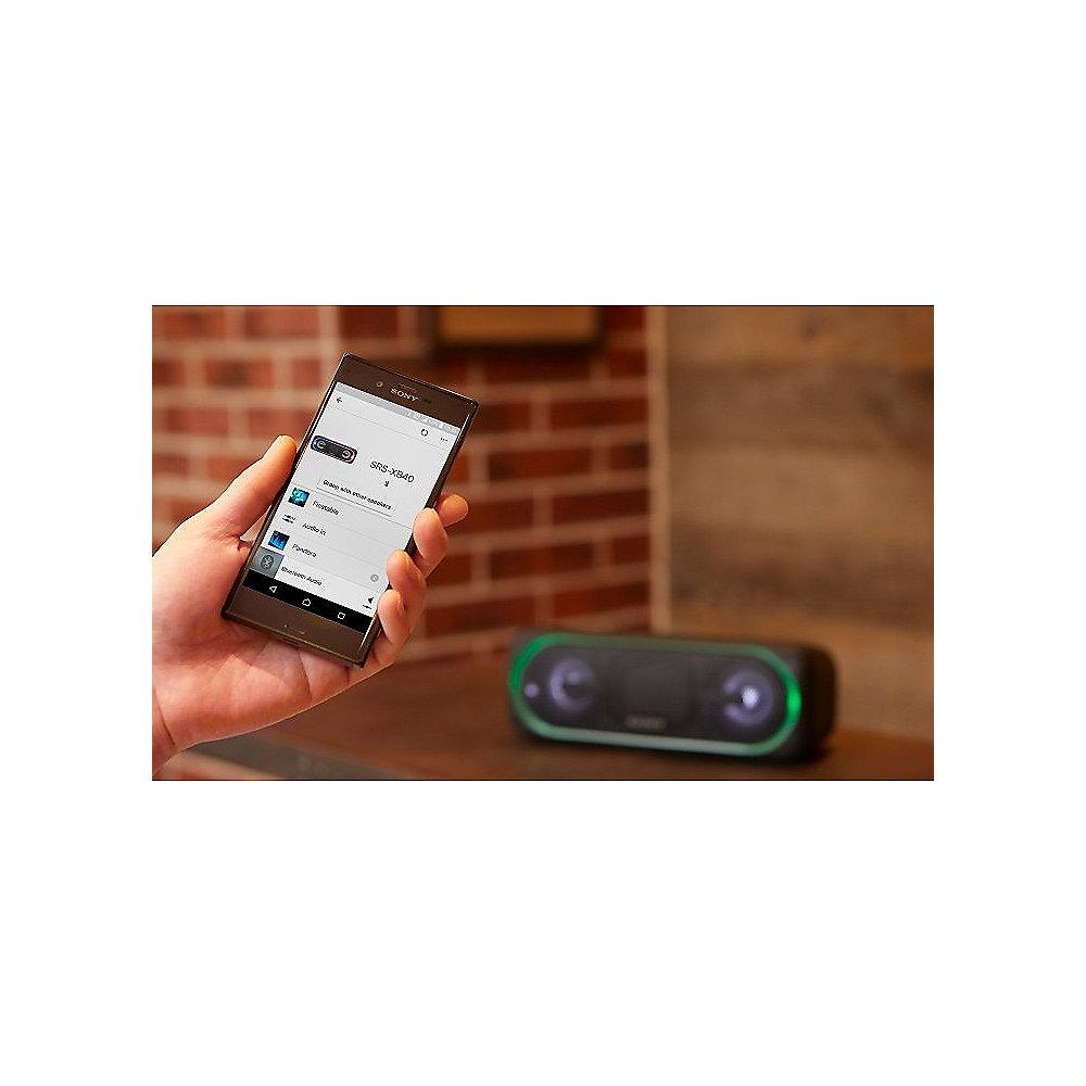 Sony SRS-XB40 tragbarer Lautsprecher (wasserabweisend, NFC, Bluetooth) schwarz