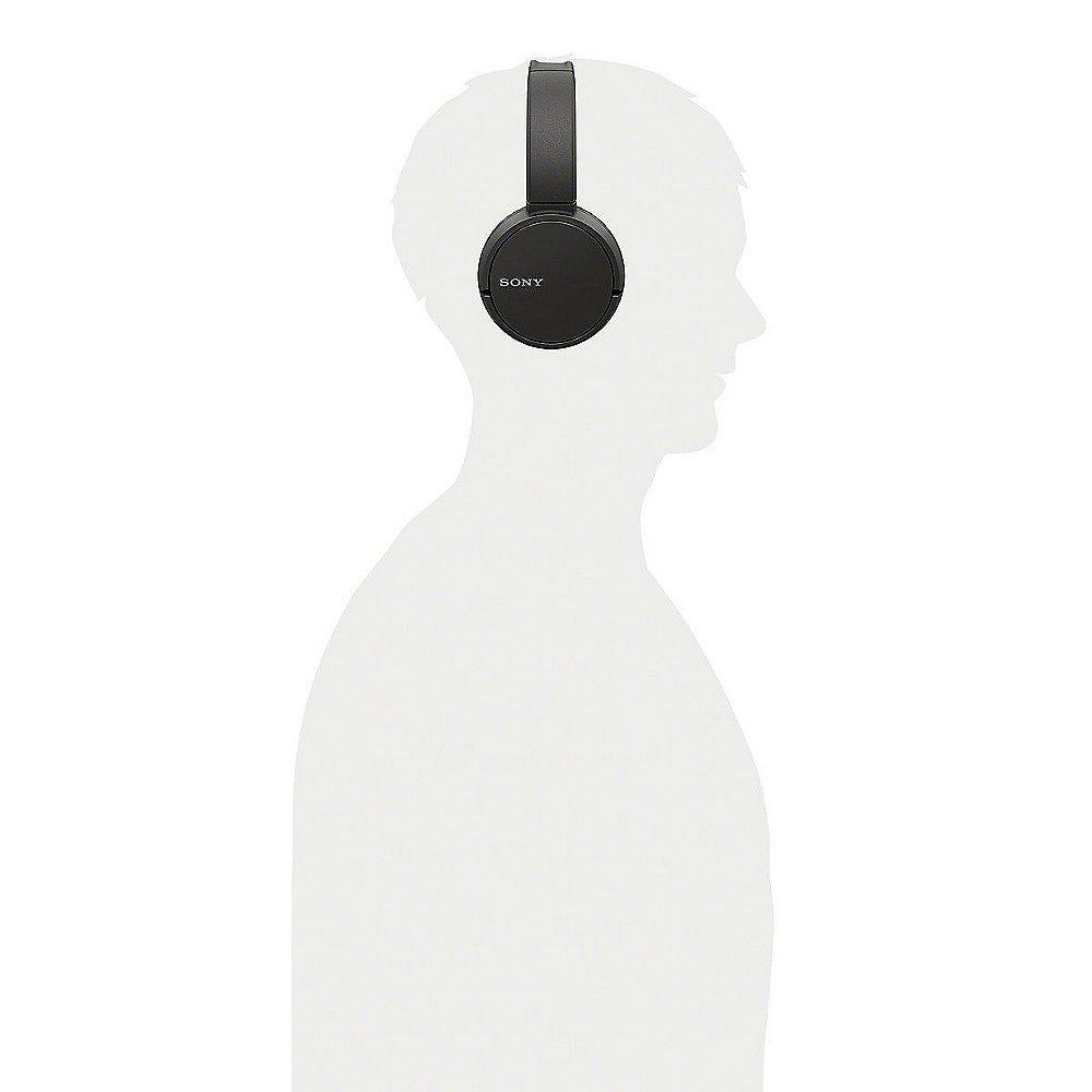 Sony WH-CH500B On Ear Kopfhörer kabellos mit BT, NFC und Voice Assistent schwarz