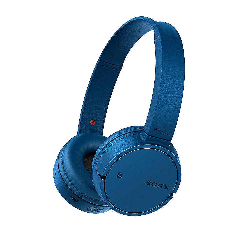 Sony WH-CH500L On Ear Kopfhörer kabellos mit BT, NFC und Voice Assistent blau