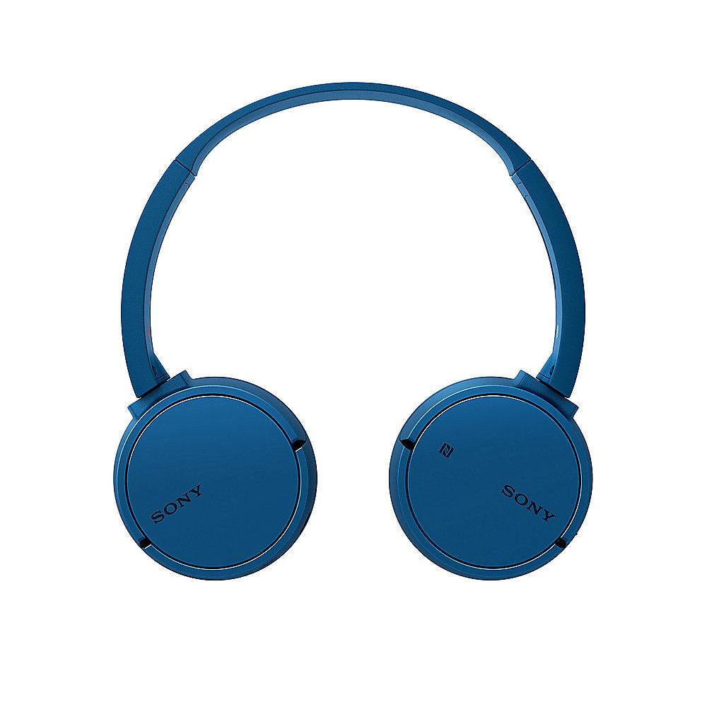 Sony WH-CH500L On Ear Kopfhörer kabellos mit BT, NFC und Voice Assistent blau
