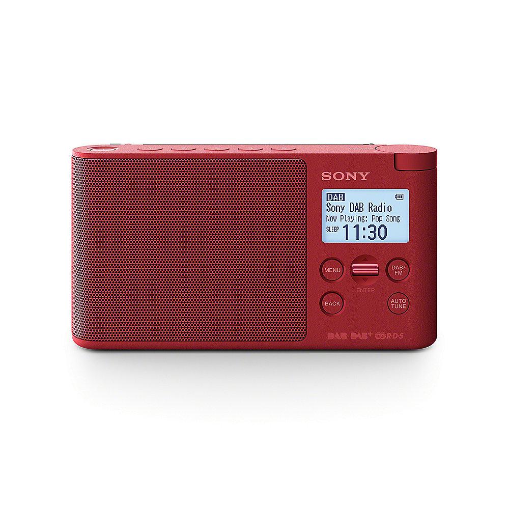 Sony XDR-S41DBPR Digitalradio DAB /UKW rot, Timer, Weckfunktion