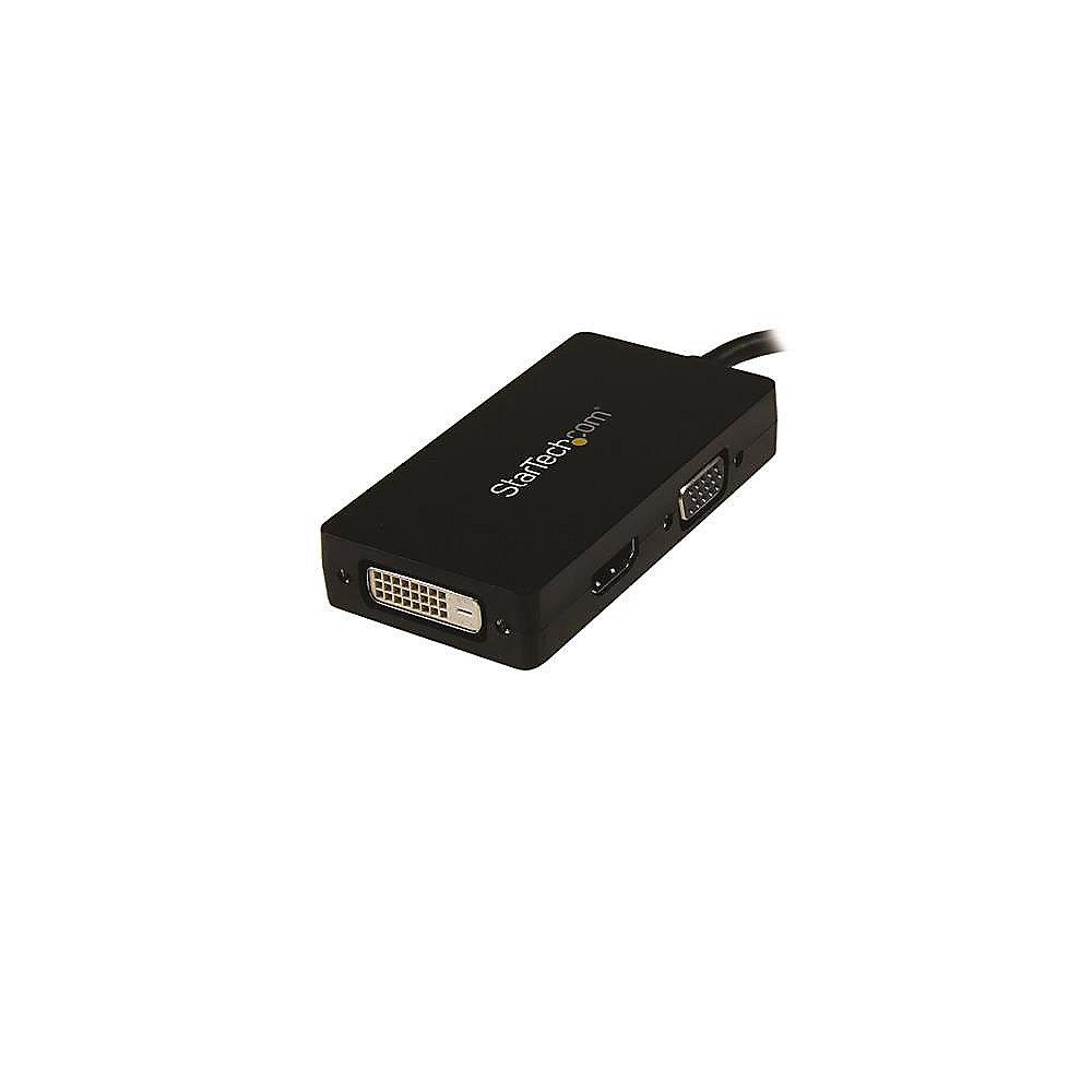 Startech 3-in1 DisplayPort Adapter zu HDMI/DVI/VGA schwarz, Startech, 3-in1, DisplayPort, Adapter, HDMI/DVI/VGA, schwarz