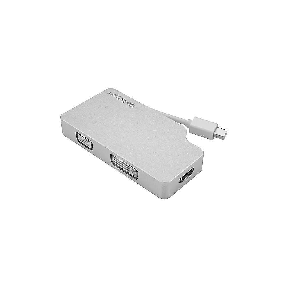 Startech 3-in1 Mini DisplayPort Adapter zu HDMI/DVI/VGA 4K Alu silber