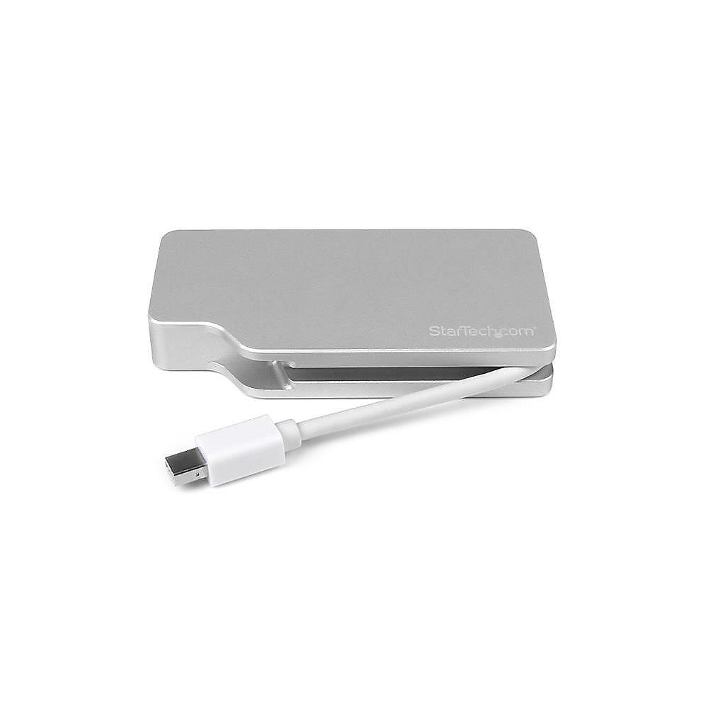 Startech 3-in1 Mini DisplayPort Adapter zu HDMI/DVI/VGA 4K Alu silber, Startech, 3-in1, Mini, DisplayPort, Adapter, HDMI/DVI/VGA, 4K, Alu, silber