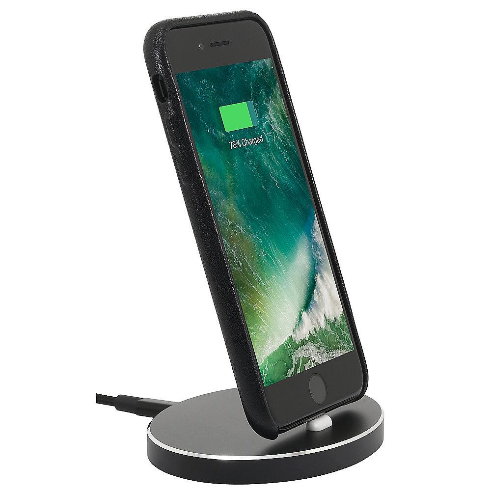 StilGut Airdock Oval iPhone Dockingstation, schwarz, StilGut, Airdock, Oval, iPhone, Dockingstation, schwarz