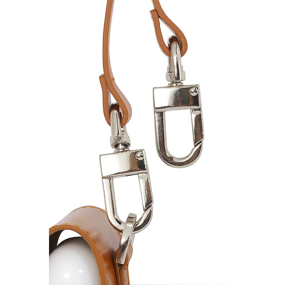 StilGut AirPod Case mit Lederband & Karabiner cognac