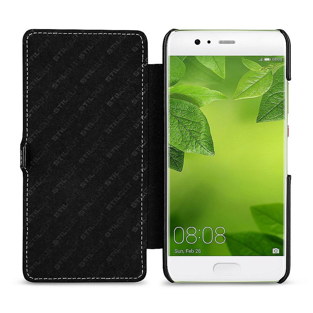 StilGut Book Type mit Clip für Huawei P10 schwarz