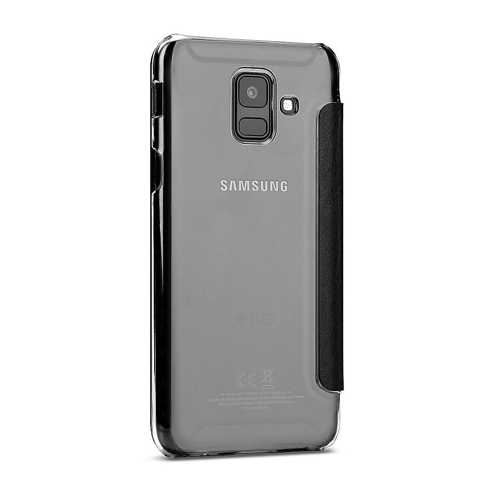 StilGut Book Type mit NFC/RFID Blocker für Samsung Galaxy A6 schwarz/transparent