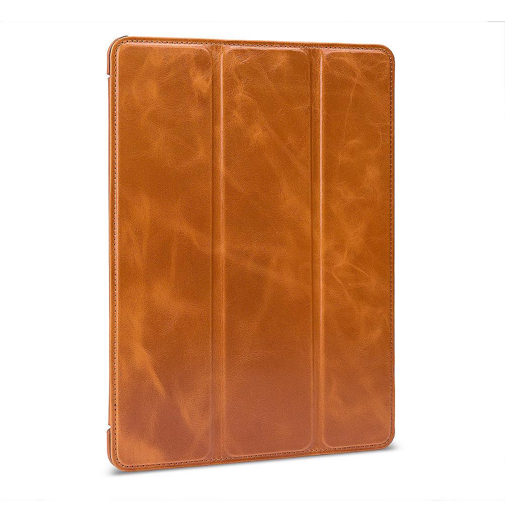 Stilgut Hülle Couverture aus Leder für Apple iPad 2017 (9.7), cognac