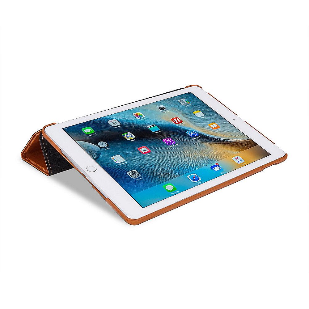 Stilgut Hülle Couverture aus Leder für Apple iPad 2017 (9.7), cognac