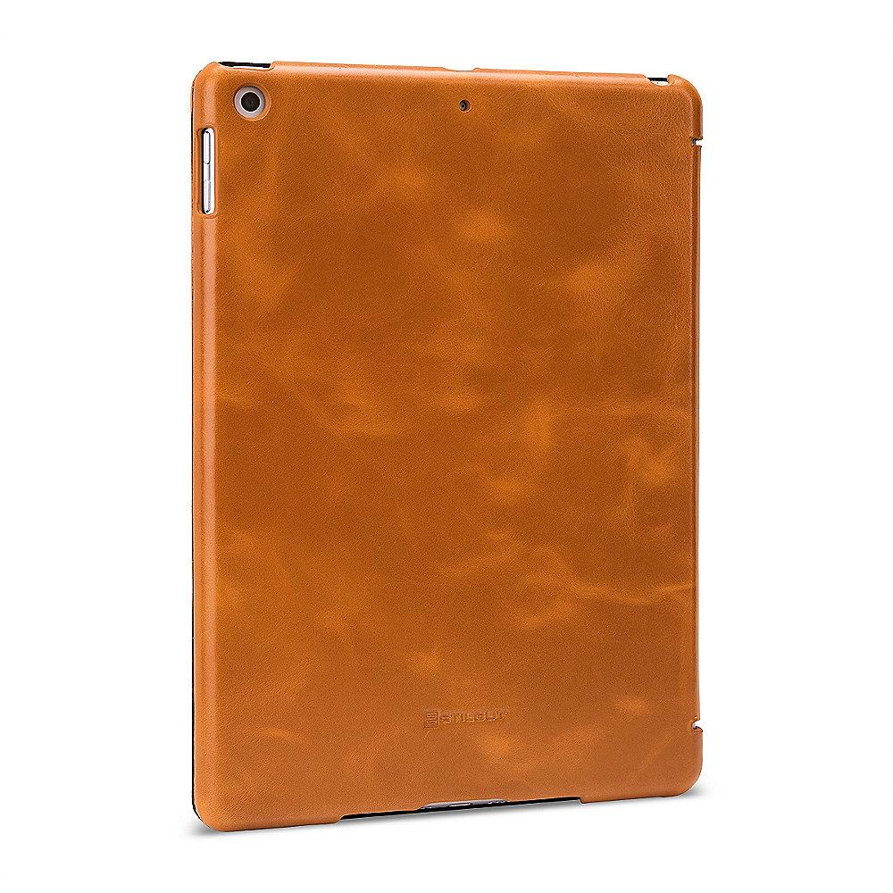 Stilgut Hülle Couverture aus Leder für Apple iPad 2017 (9.7), cognac