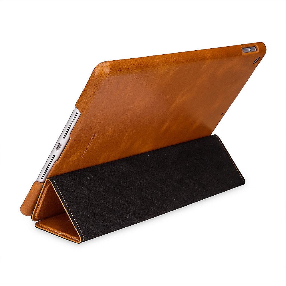 Stilgut Hülle Couverture aus Leder für Apple iPad 2017 (9.7), cognac