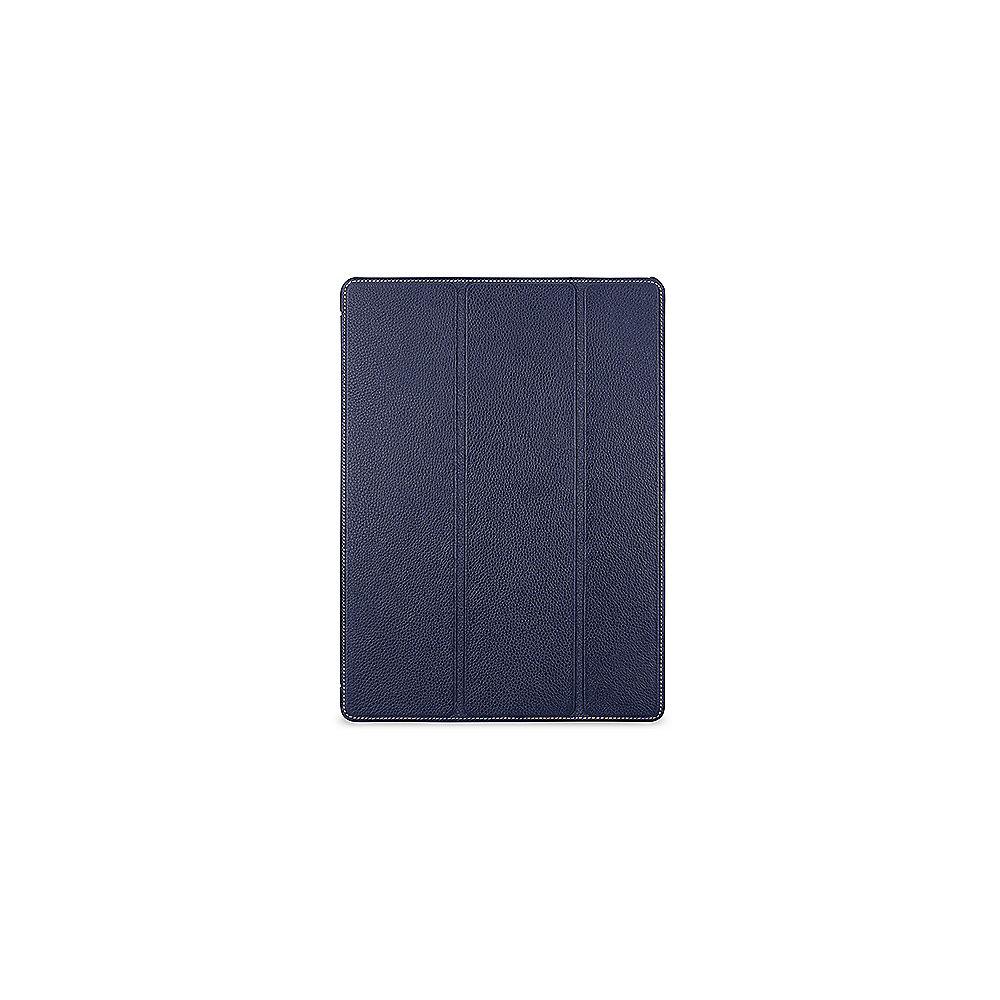 Stilgut Hülle Couverture aus Leder für Apple iPad Pro 12,9 zoll (2017), blau