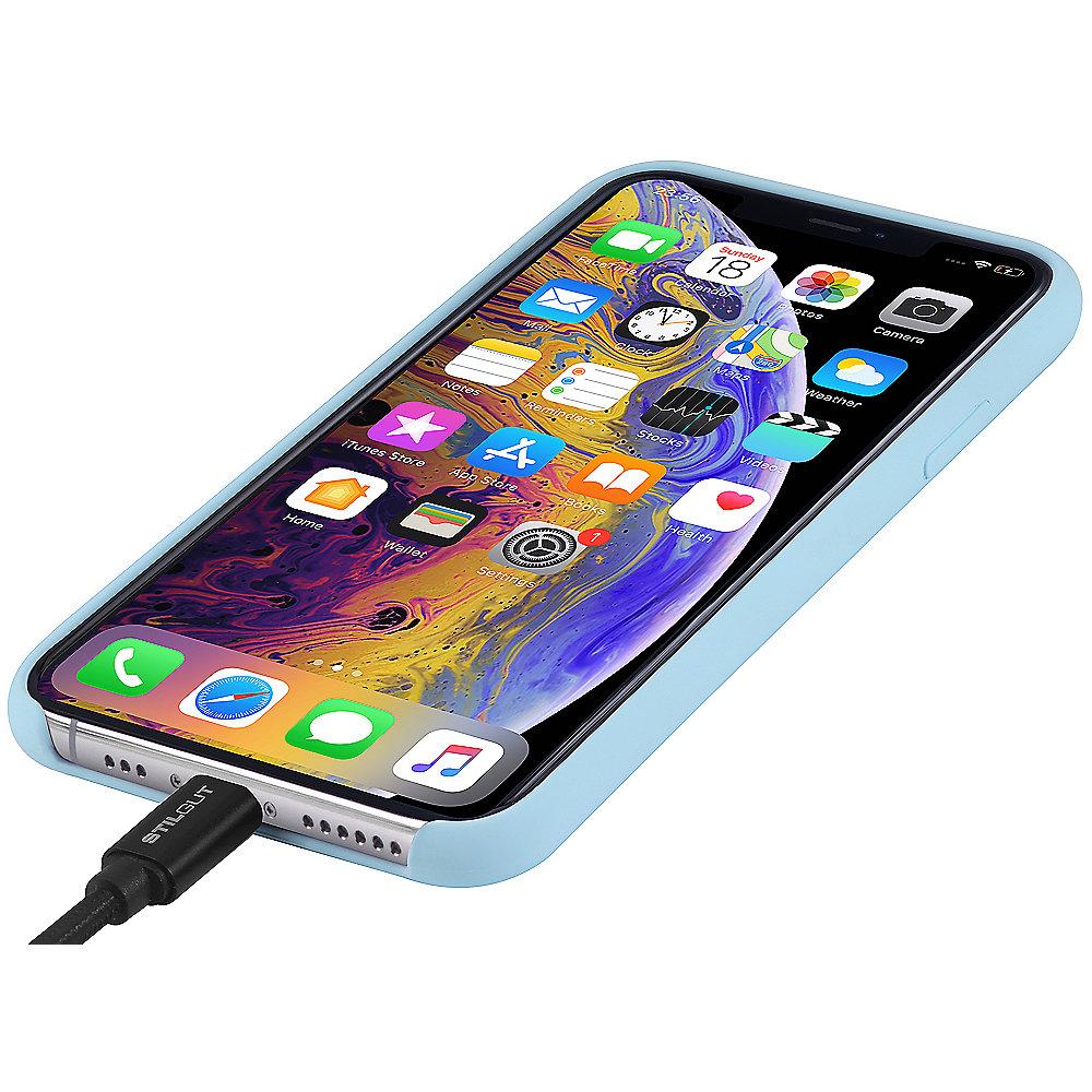 StilGut Liquid Silicon Case für Apple iPhone XS MAX himmelblau B07GYVWDC7