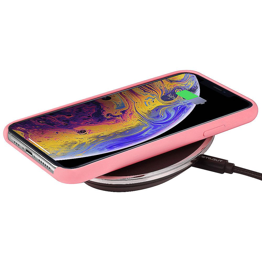 StilGut Liquid Silicon Case für Apple iPhone XS/ X pink B07GYMRVFD