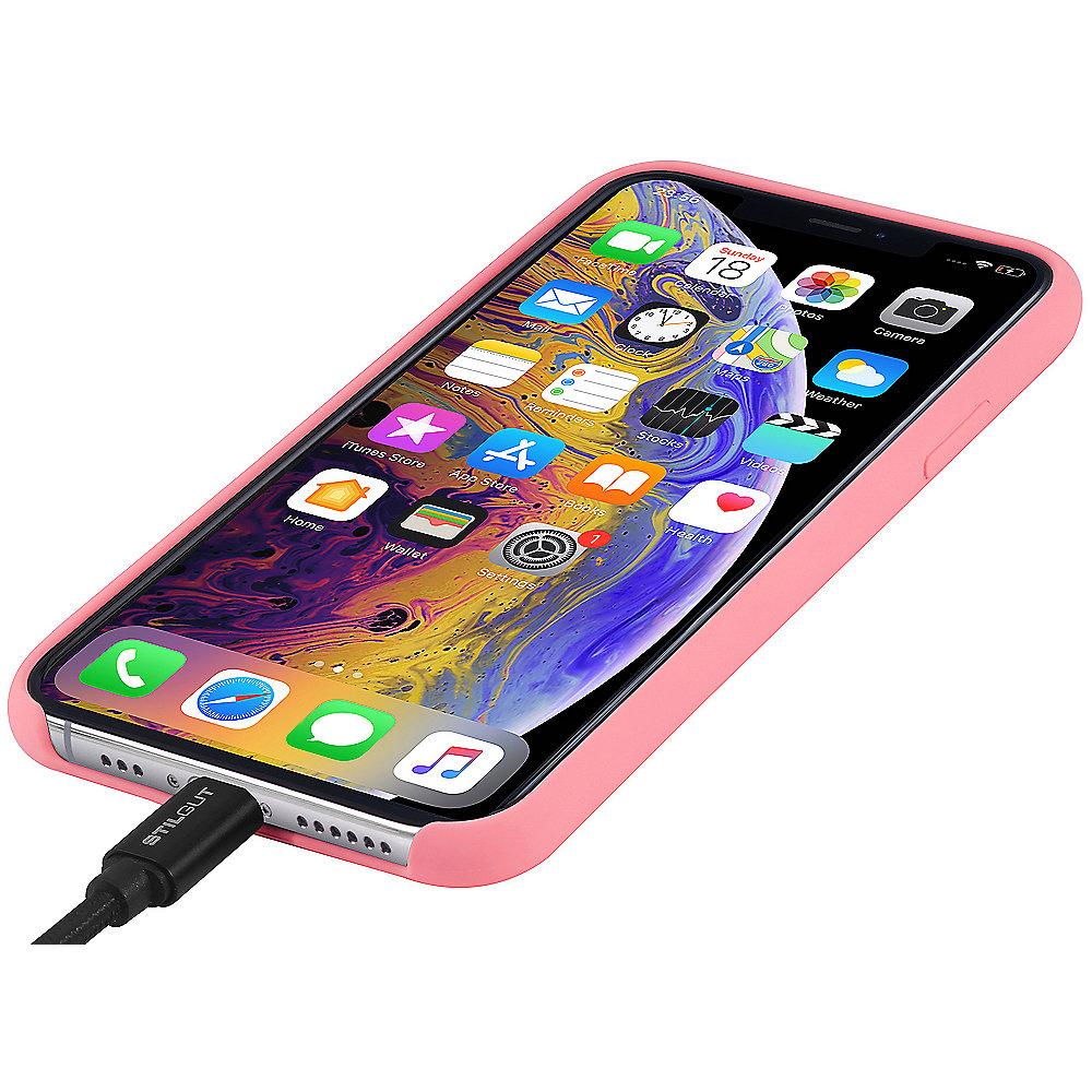 StilGut Liquid Silicon Case für Apple iPhone XS/ X pink B07GYMRVFD