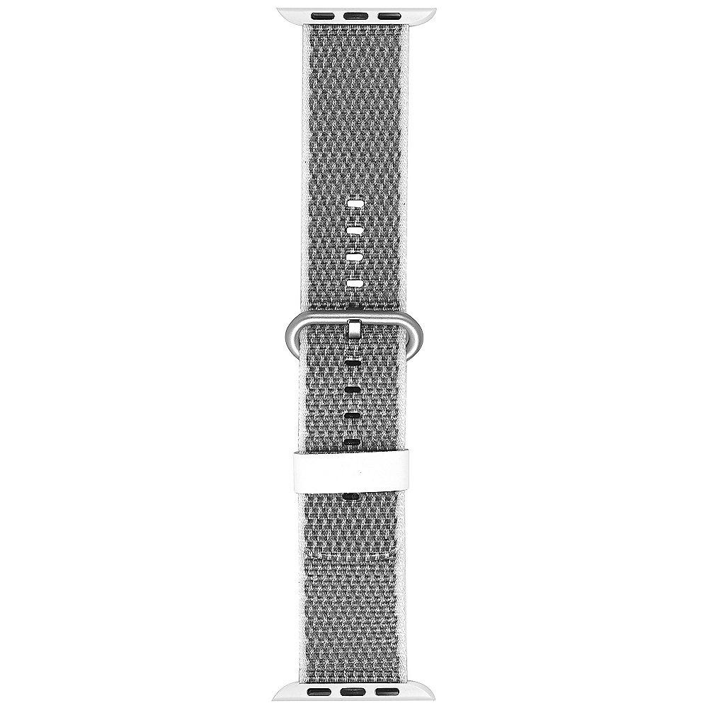 StilGut Nylon Armband für Apple Watch Serie 1-4 42mm grau/weiß