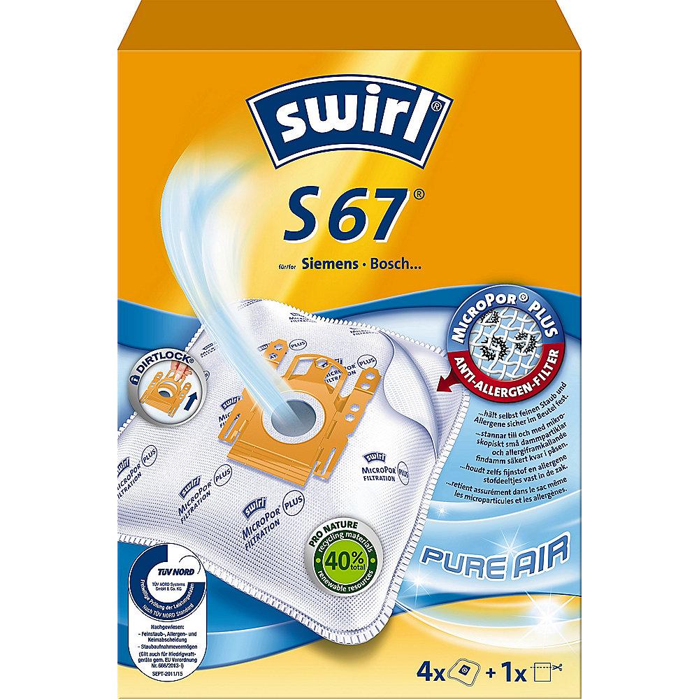 Swirl S 67 MicroPor Plus AirSpace Staubsaugerbeutel (4er Pack)