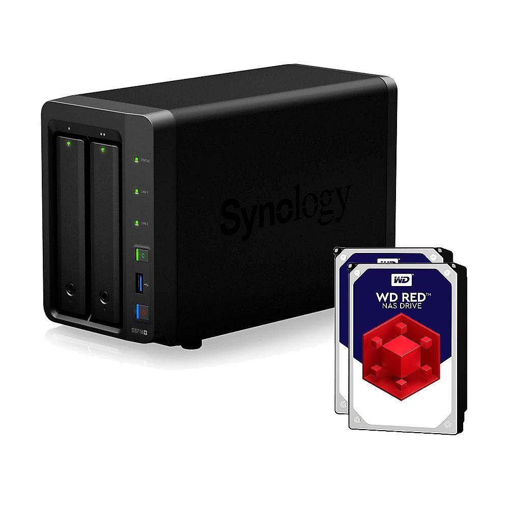 Synology Diskstation DS718  NAS 2-Bay 8TB inkl. 2x 4TB WD RED WD40EFRX