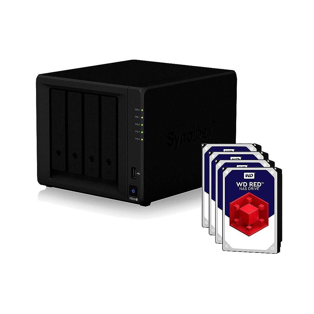 Synology Diskstation DS918  NAS 4-Bay 4TB inkl. 4x 1TB WD RED WD10EFRX, Synology, Diskstation, DS918, NAS, 4-Bay, 4TB, inkl., 4x, 1TB, WD, RED, WD10EFRX