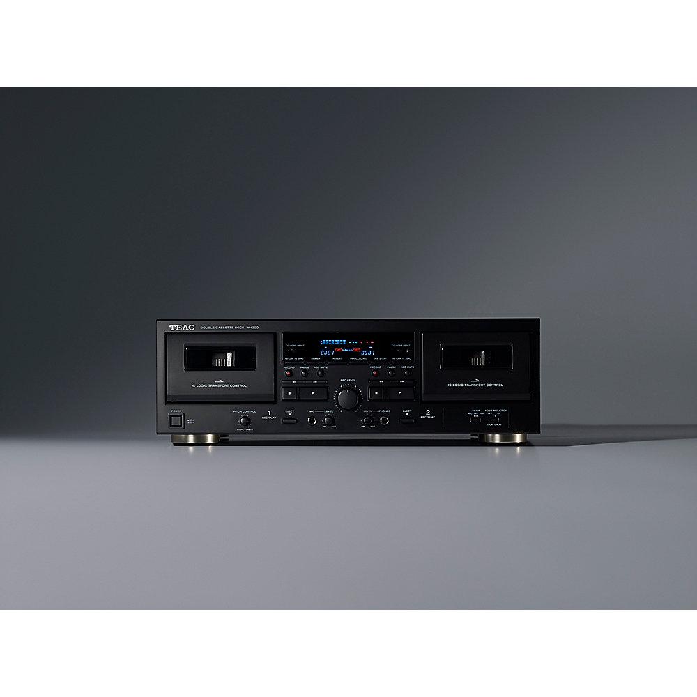 TEAC W-1200 Doppel-Kassettendeck mit USB-Ausgang schwarz