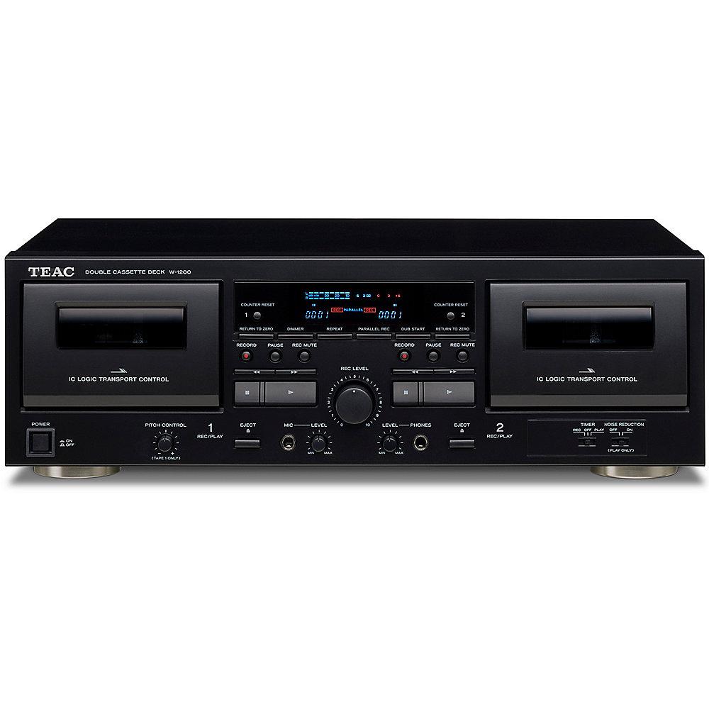 TEAC W-1200 Doppel-Kassettendeck mit USB-Ausgang schwarz