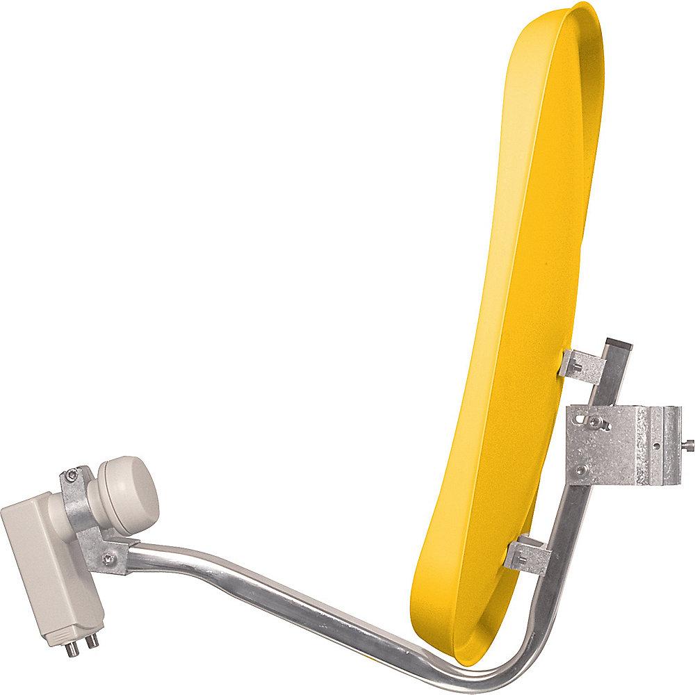 TechniSat DigiDish 45 smiley-gelb mit Universal Twin-LNB