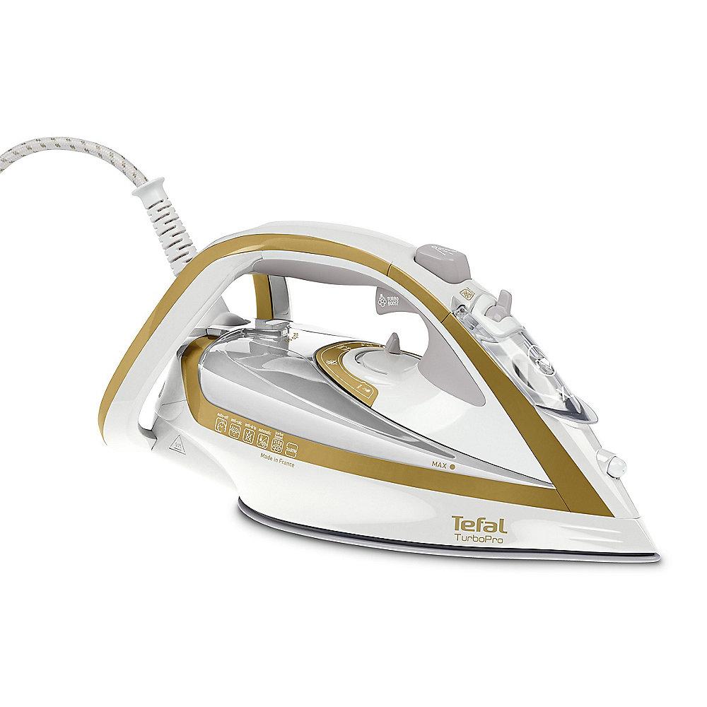 Tefal FV5625 Turbo Pro Precision Dampfbügeleisen weiß/gold