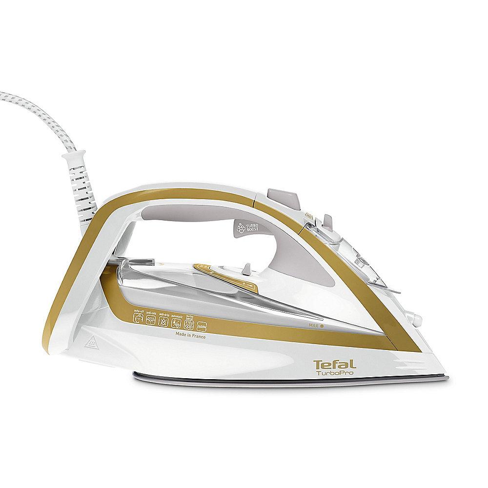 Tefal FV5625 Turbo Pro Precision Dampfbügeleisen weiß/gold