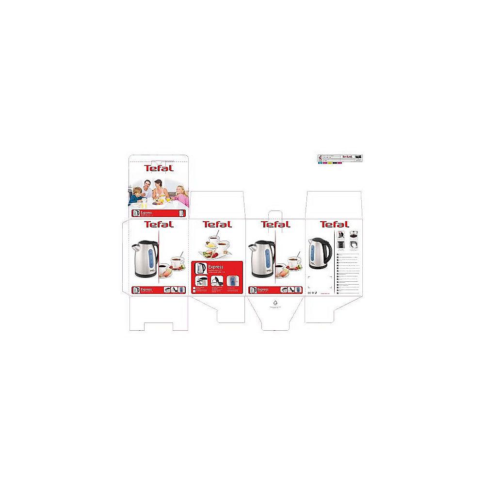 Tefal KI240D Express Control Wasserkocher 1,7 Liter Edelstahl 7 Stufen 2.400W