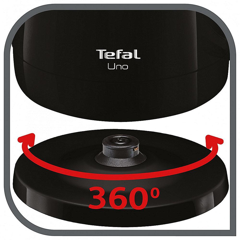 Tefal KO1508 Uno Wasserkocher 1,5l, 2.400W, schwarz