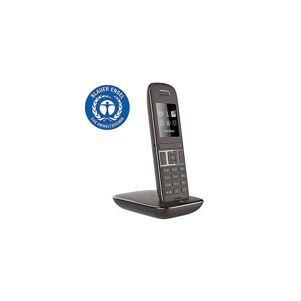 Telekom Speedphone 51 mit Basis und Anrufbeantworter ebenholz