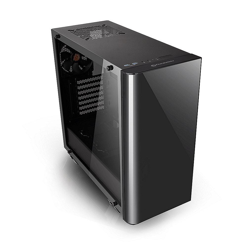 Thermaltake Core V21 Midi-Tower mATX Gehäuse schwarz, Fenster, tempered glass