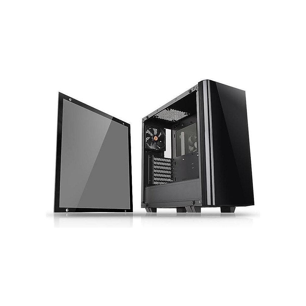 Thermaltake Core V21 Midi-Tower mATX Gehäuse schwarz, Fenster, tempered glass