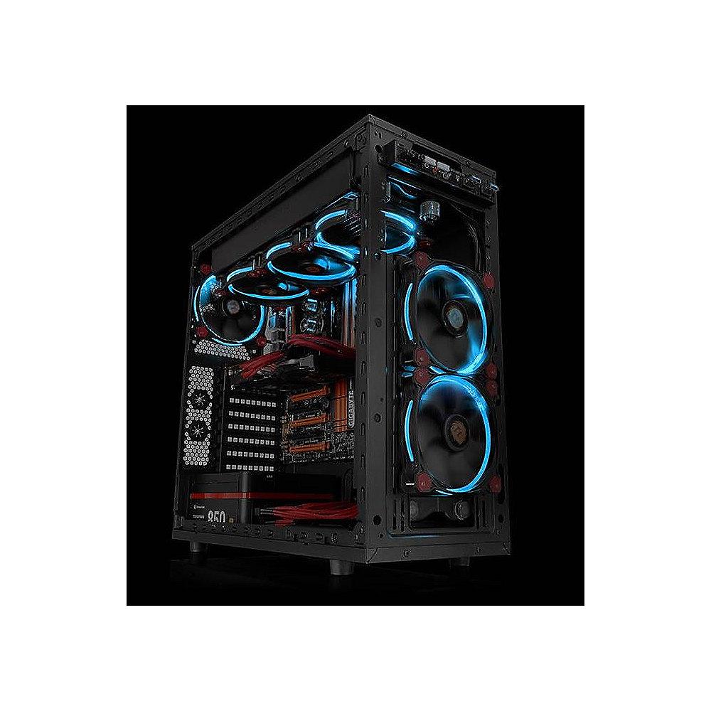 Thermaltake Riing 14 LED blau Gehäuselüfter 140x140x25mm 1000/1400upm, Thermaltake, Riing, 14, LED, blau, Gehäuselüfter, 140x140x25mm, 1000/1400upm