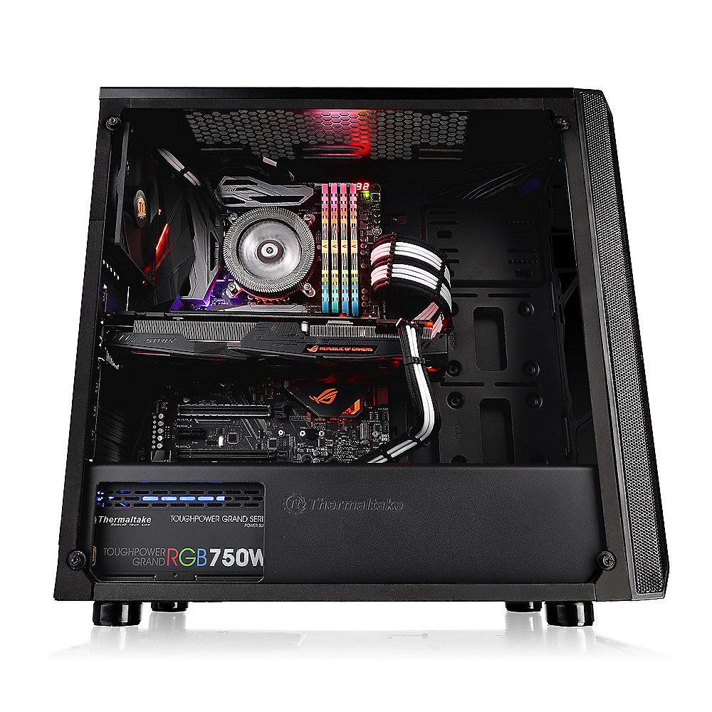 Thermaltake Versa J23 TG Midi-Tower ATX Gehäuse schwarz, mit Sichtfenster (o.NT)