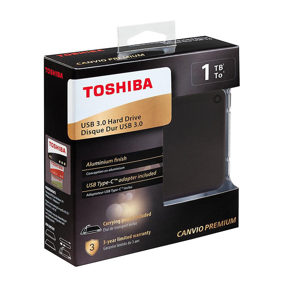 Toshiba Canvio Premium USB3.0 1TB 2.5Zoll dunkelgrau metallic