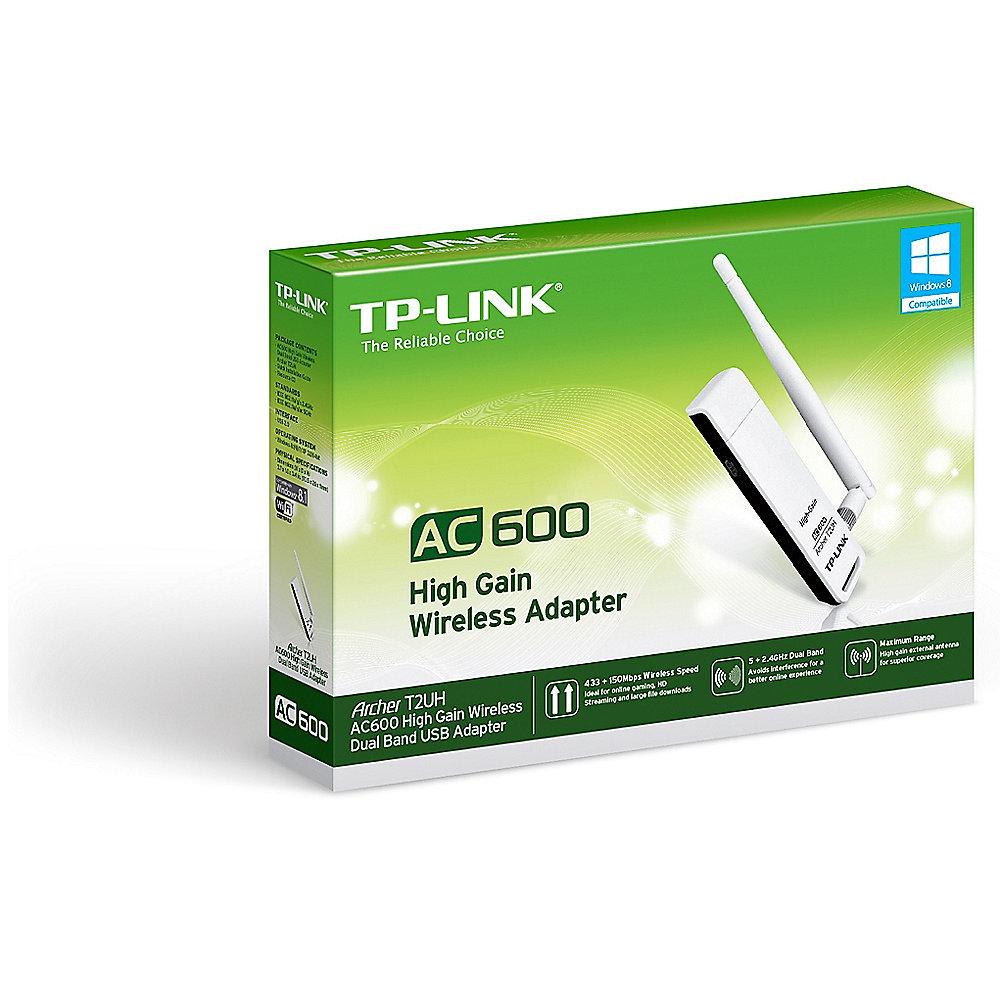 TP-LINK AC600 High-Gain Archer T2UH 433MBit   150MBit WLAN USB-Adapter, TP-LINK, AC600, High-Gain, Archer, T2UH, 433MBit, , 150MBit, WLAN, USB-Adapter